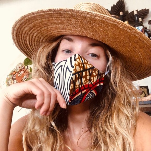 SOLD * Batik Trippy Camo Slim Fit Face Mask - Picture 6 of 6